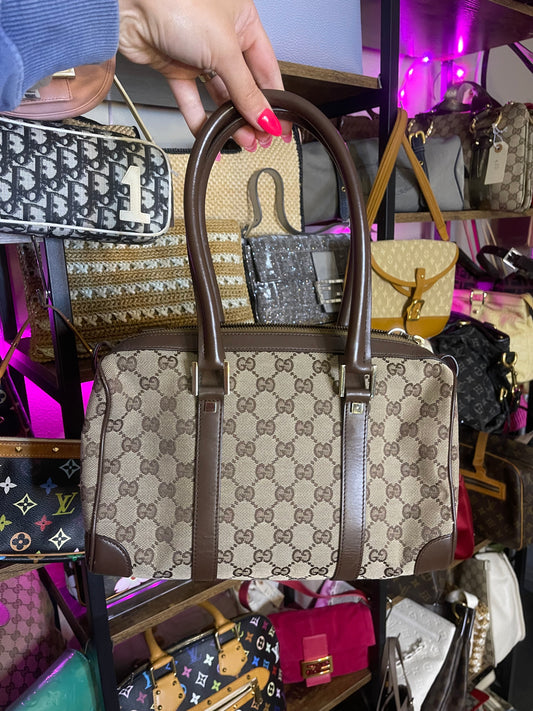 Gucci monogram Boston shoulder bag and Fendi nylon zucca print tote bag