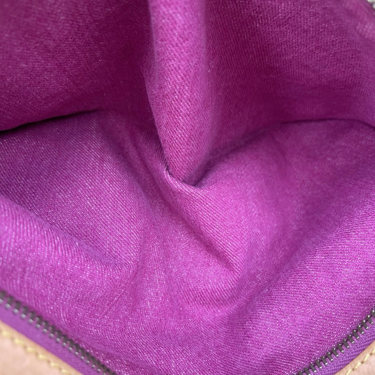 Louis Vuitton pink denim baggy PM shoulder bag
