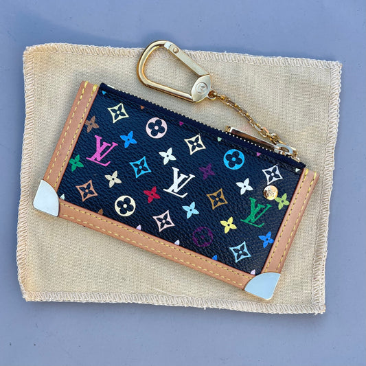 Louis Vuitton Black Multicolor Key Cles Takashi Murakami