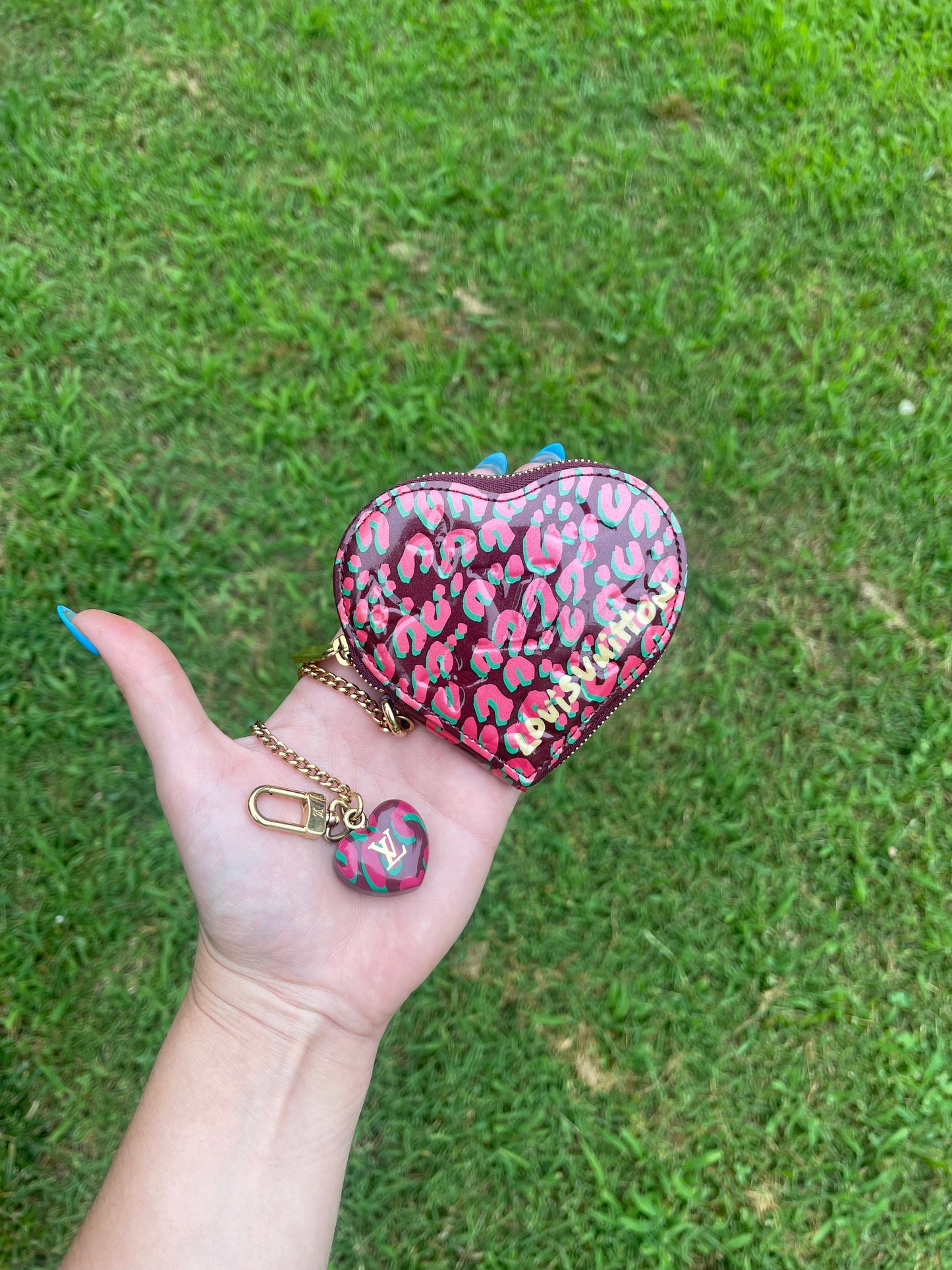 ✨BUNDLE✨ Louis Vuitton cherry wallet, Louis Vuitton heart coin pouch, Louis Vuitton cherry blossom twilly, Louis Vuitton cherry pochette