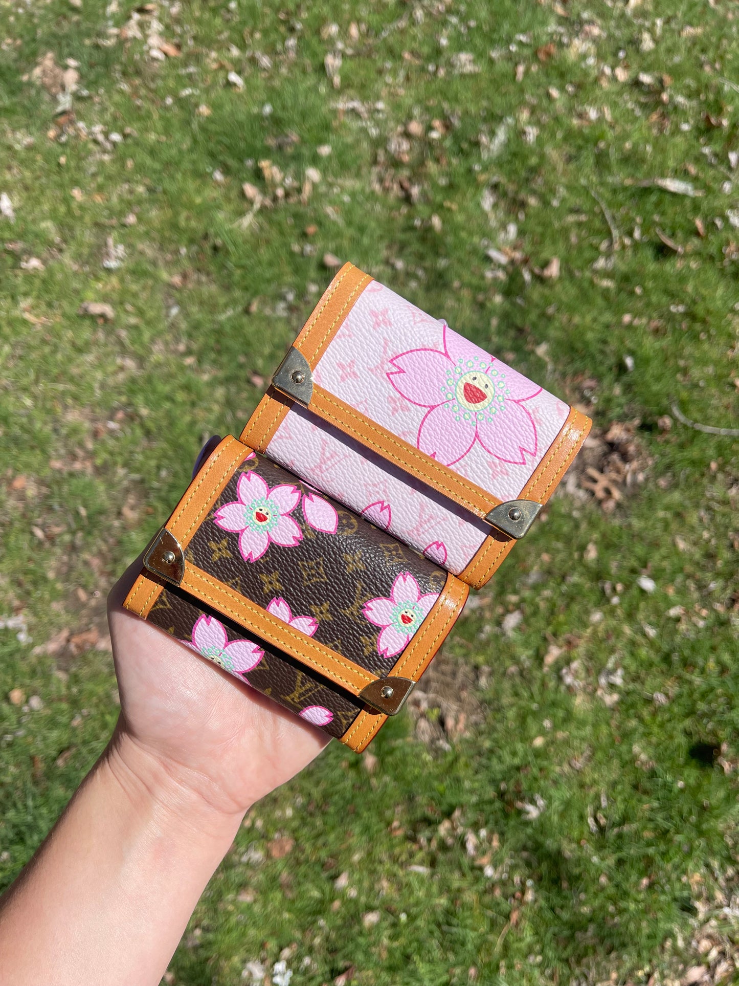 Louis Vuitton Takashi Murakami Cherry blossom card holders (set of 2)