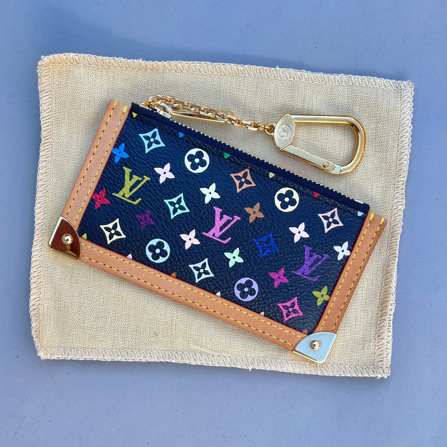 Louis Vuitton Black Multicolor Key Cles Takashi Murakami